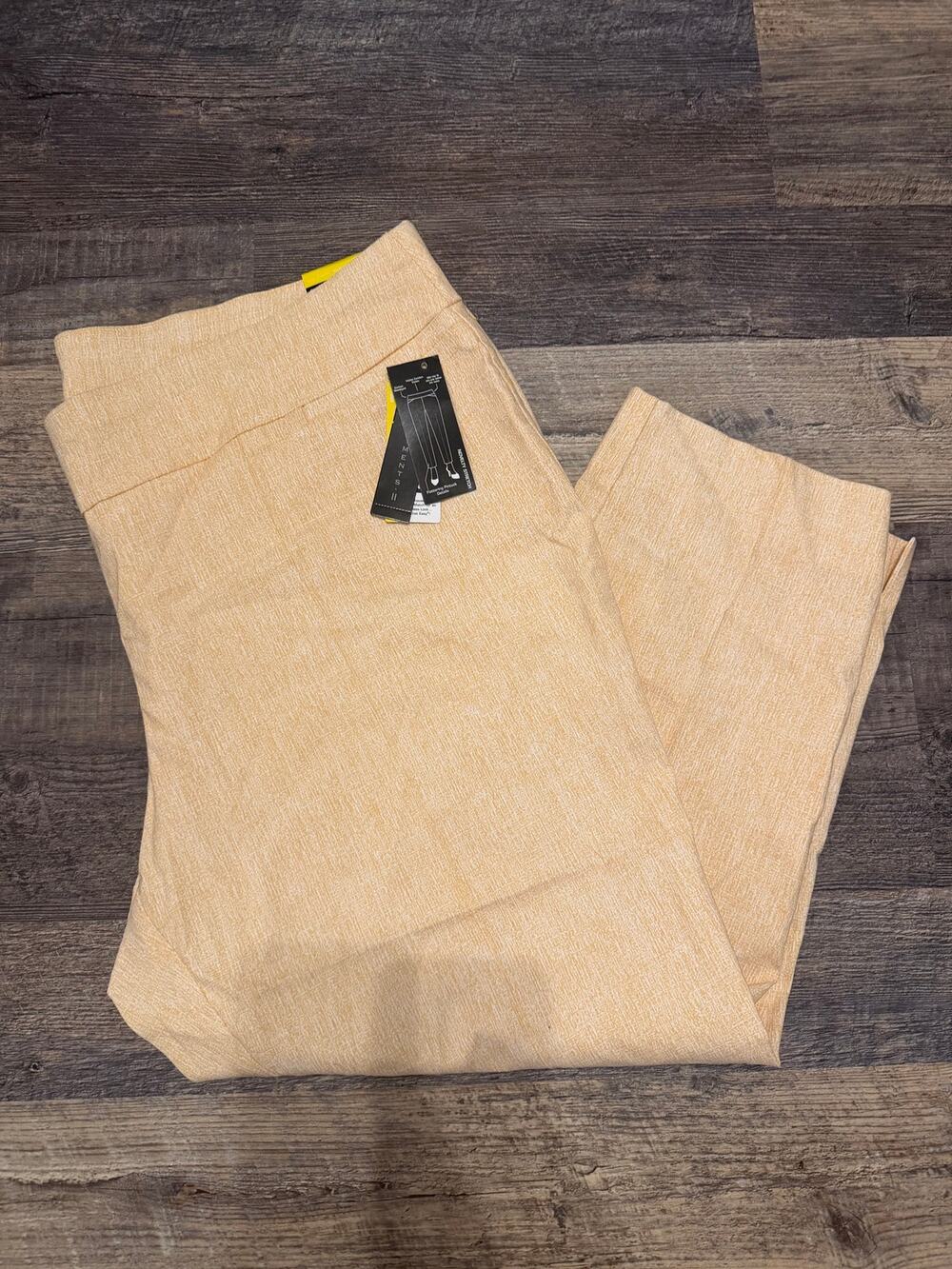 Investments Woman Beige Ankle Pants Size 24W New With Tag